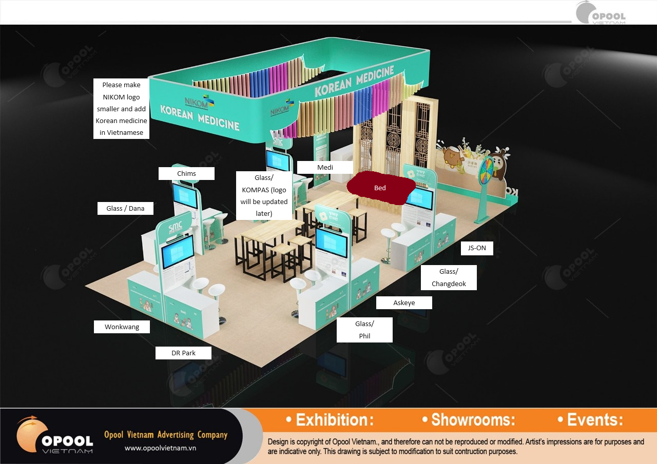 베트남 메디팜 엑스포 홍보관 부스 디자인