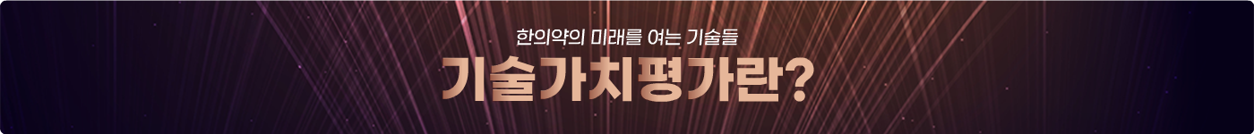 한의약의 미래를 여는 기술들 기술가치평가란?